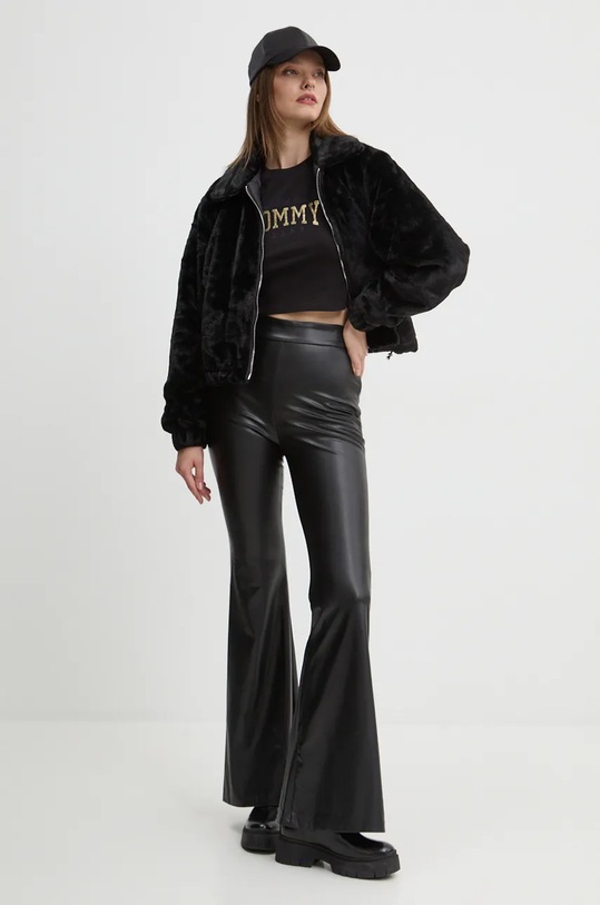 Бавовняна футболка Tommy Jeans DW0DW19844 чорний AW24