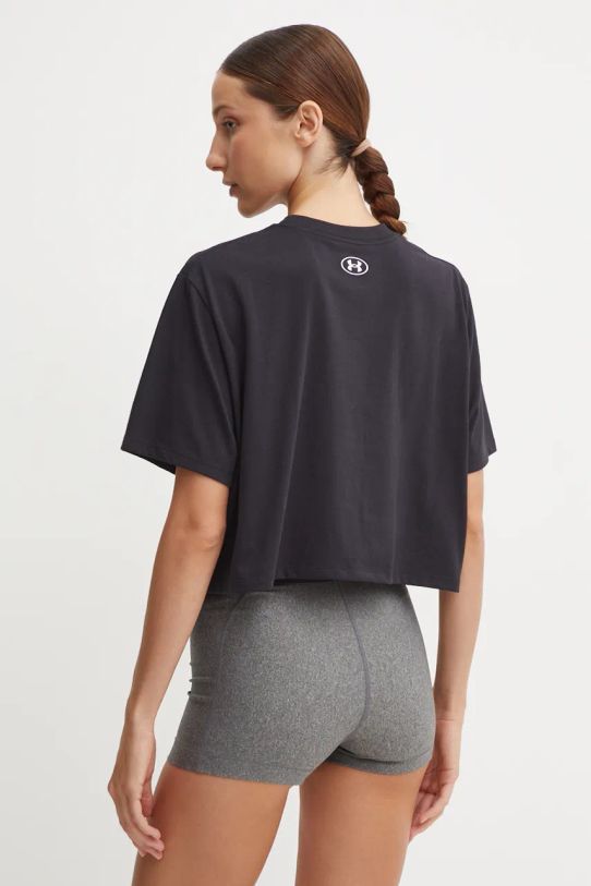 Oblečení Tréninkové tričko Under Armour Boxy Crop Logo 1386845 černá