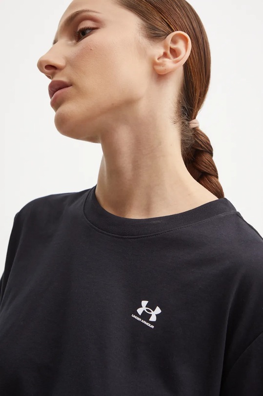 Under Armour tricou de antrenament Boxy Crop Logo negru 1386845