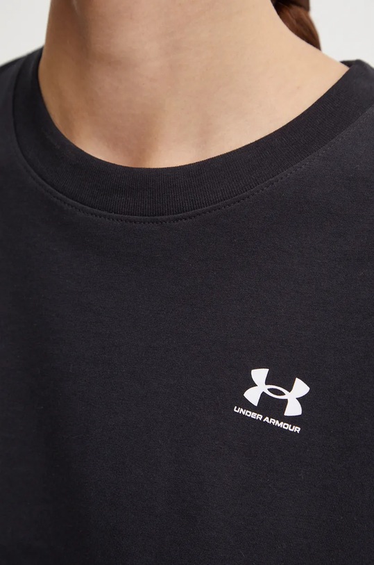 Under Armour tricou de antrenament Boxy Crop Logo 1386845 negru