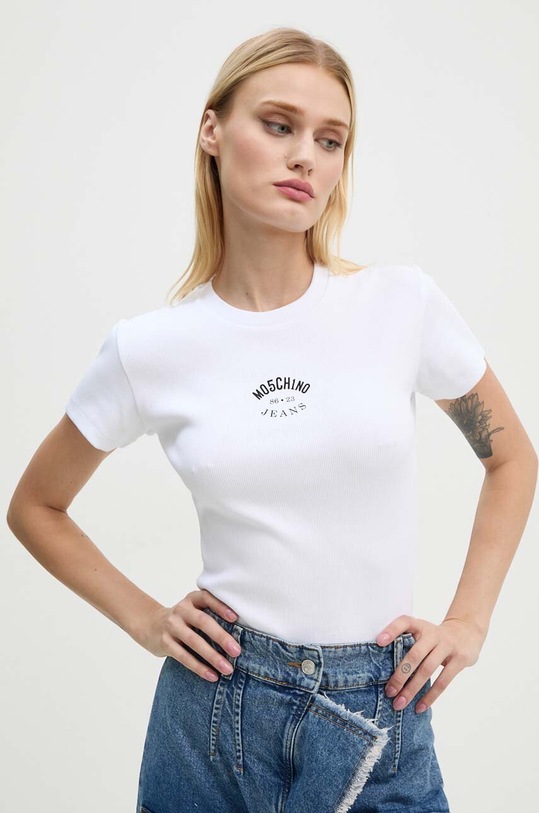 Moschino Jeans tricou print alb 0714.8734