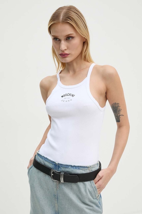 Moschino Jeans top slim bianco 0803.8734