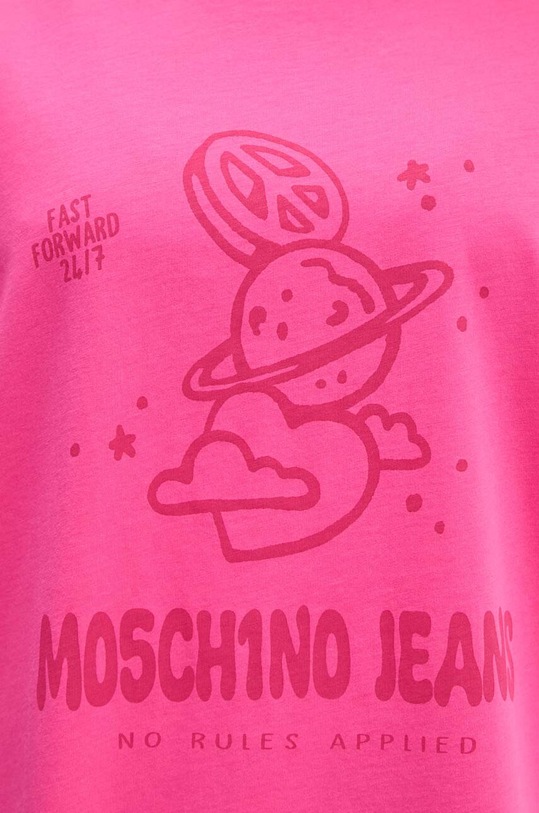 Moschino Jeans tricou din bumbac 0704.8733 roz