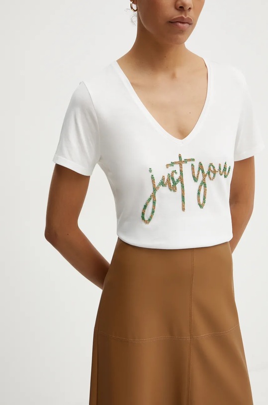 Morgan t-shirt DCLUB applique bianco DCLUB