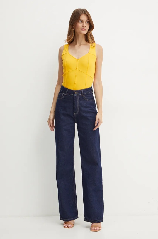 Μπλουζάκι Morgan DRISHA DRISHA κίτρινο AW24