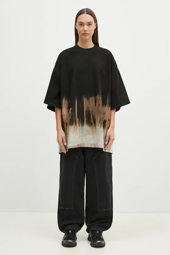 Rick Owens denim t-shirt Tommy T cotton black DS02D2203.BSUN