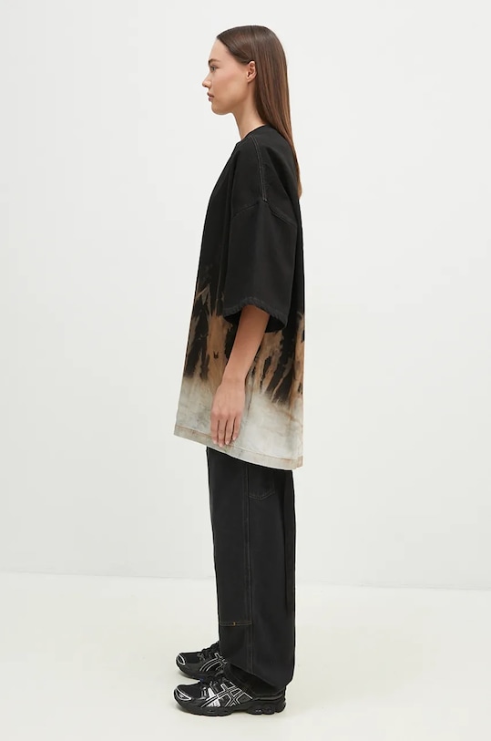 Rick Owens denim t-shirt Tommy T DS02D2203.BSUN black AW24