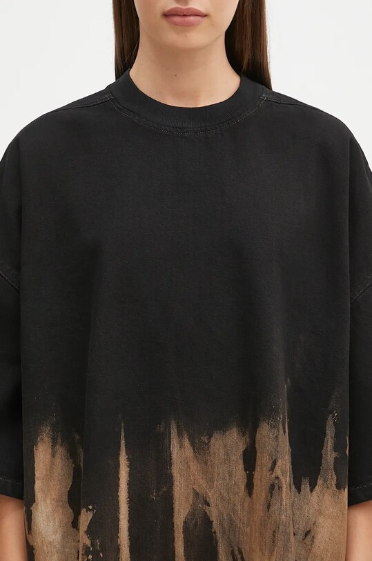 Rick Owens t-shirt jeansowy Tommy T czarny DS02D2203.BSUN