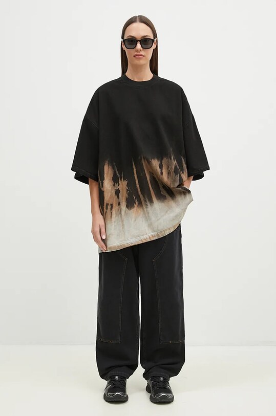 Rick Owens t-shirt jeansowy Tommy T DS02D2203.BSUN czarny