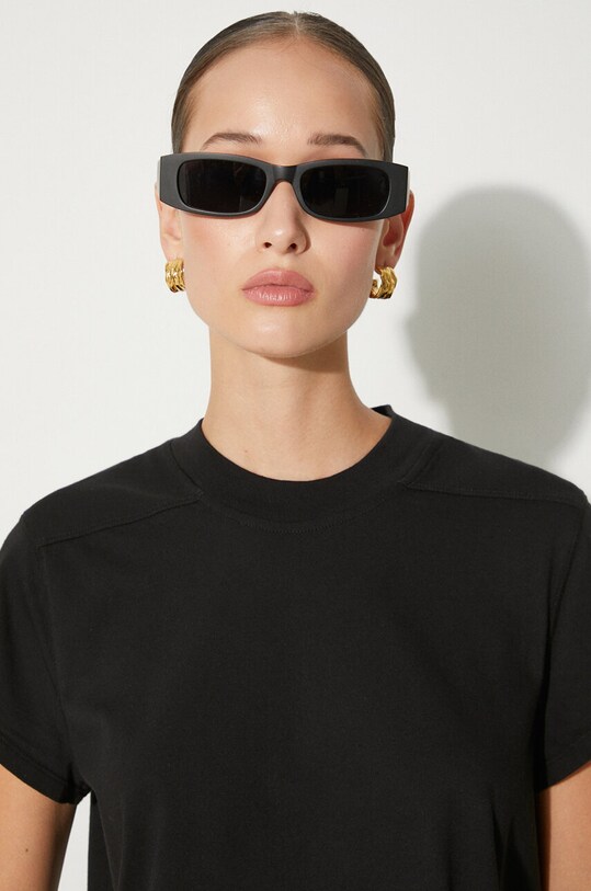 Rick Owens cotton t-shirt Cropped Small Level T DS02D2207.RN black