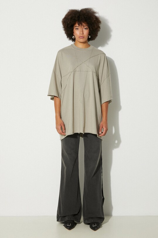 Bavlnené tričko Rick Owens Tommy T DS02D2209.RNET1 béžová AW24