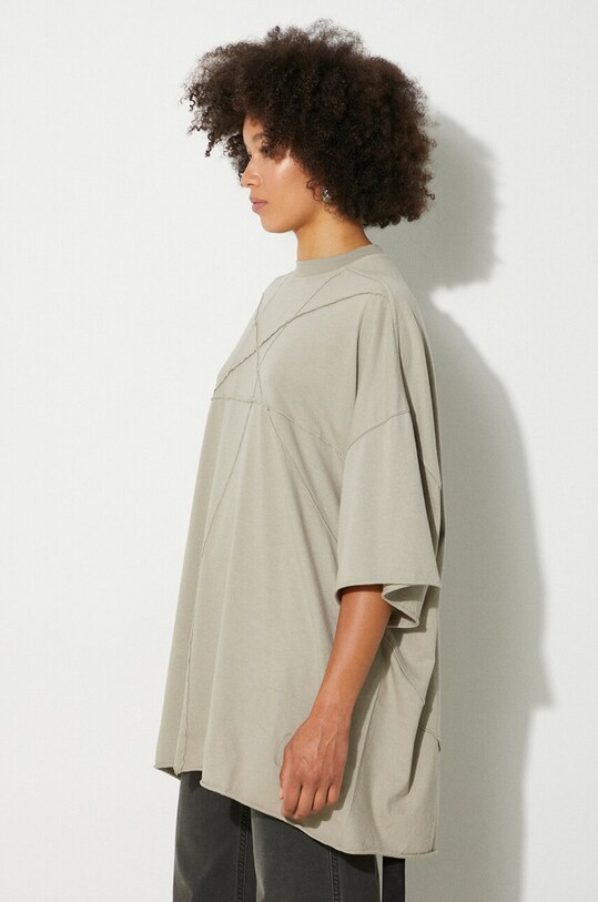 Bavlnené tričko Rick Owens Tommy T béžová DS02D2209.RNET1