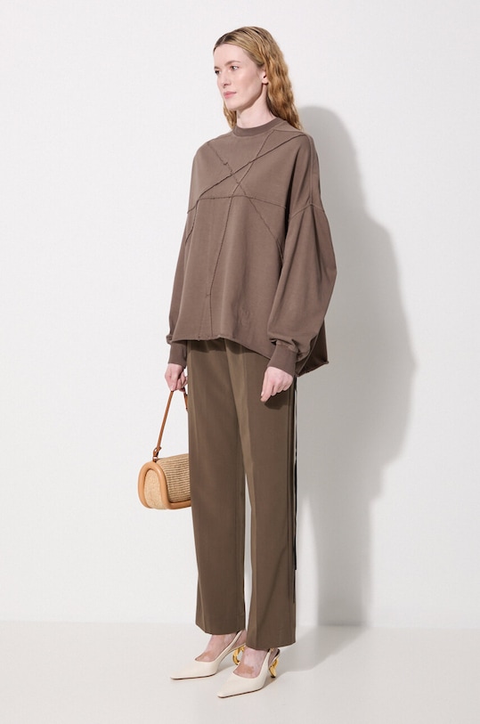 Βαμβακερή μπλούζα Rick Owens Crater T DS02D2235.RIGET1 γκρί AW24