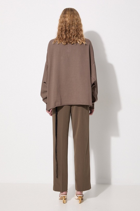 Ρούχα Βαμβακερή μπλούζα Rick Owens Crater T DS02D2235.RIGET1 γκρί