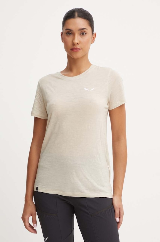 Salewa tricou sport Eagle Minilogo melanj bej 00.0000028855