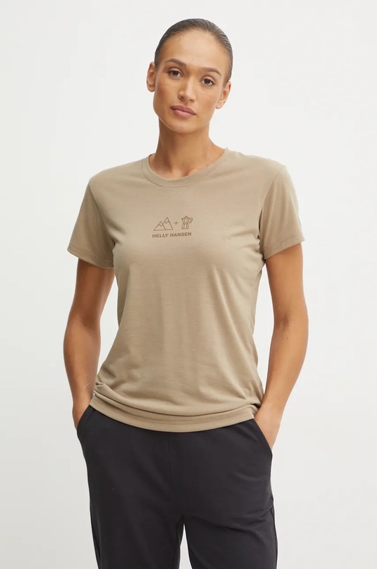 Tričko Helly Hansen SKOG béžová 63083