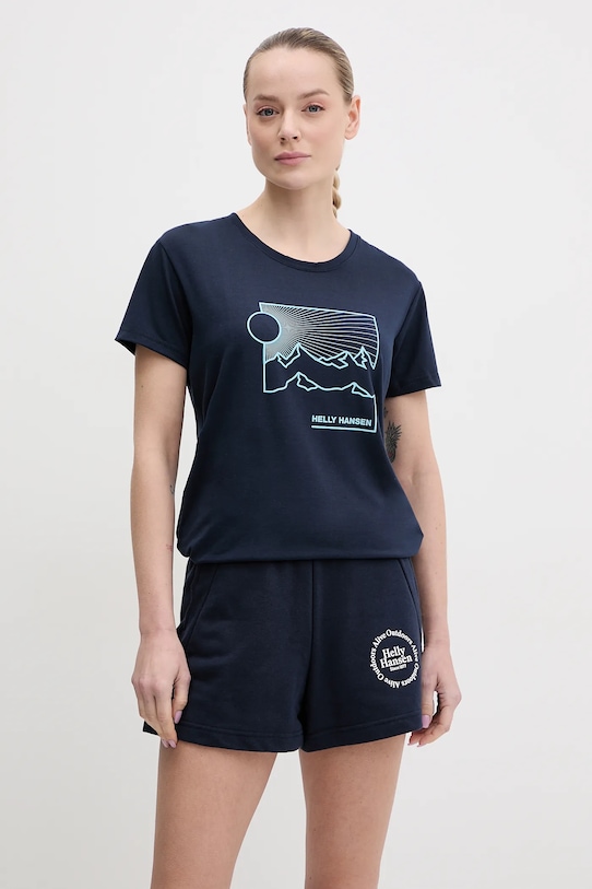 Helly Hansen t-shirt SKOG granatowy 63083