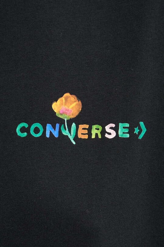 Bavlnené tričko Converse 10026678.A01 čierna