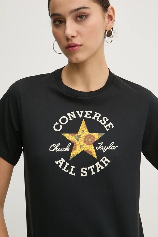 Converse t-shirt in cotone nero 10026756.A02