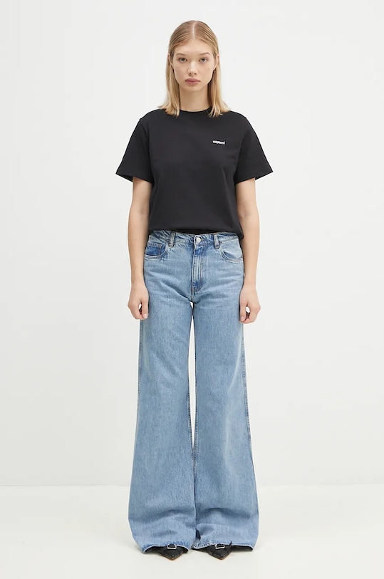 Bavlnené tričko Coperni Logo Boxy COPJS03504 čierna