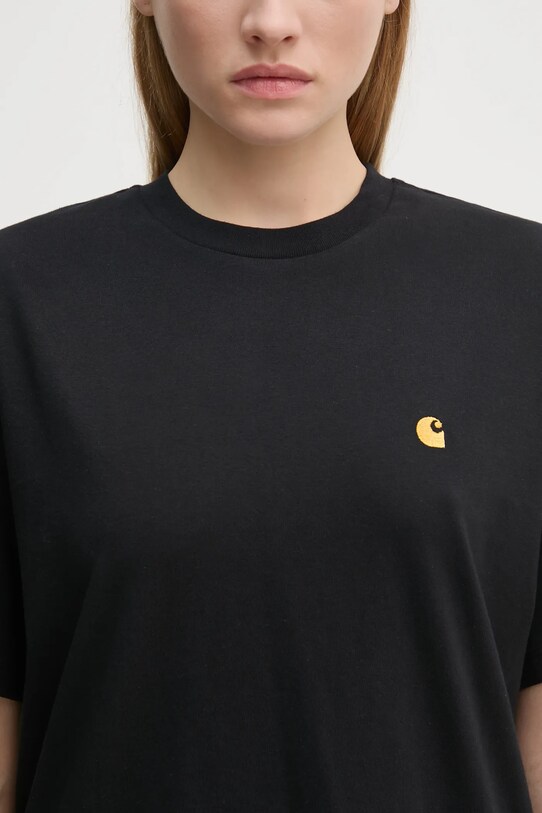 Хлопковая футболка Carhartt WIP S/S Chase чёрный I033045.00FXX