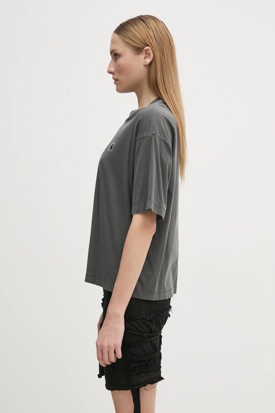Бавовняна футболка Carhartt WIP S/S Nelson I033051.87GD сірий AW24