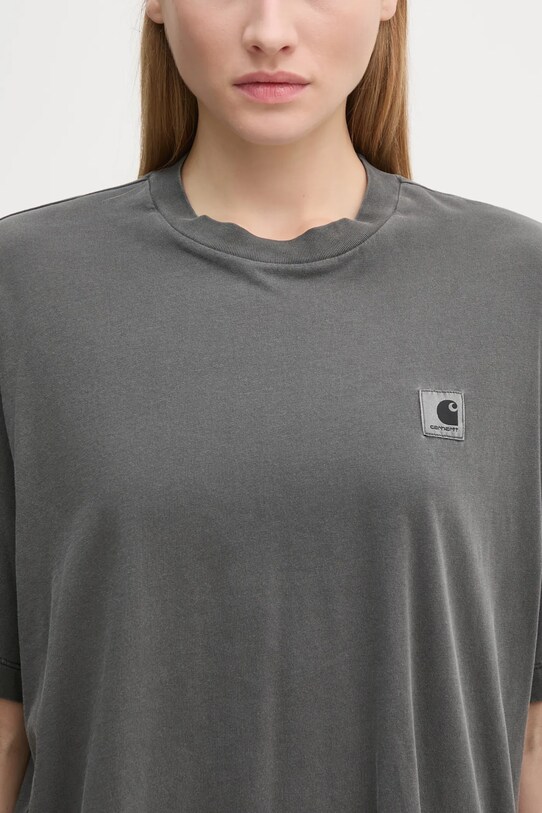 Бавовняна футболка Carhartt WIP S/S Nelson сірий I033051.87GD
