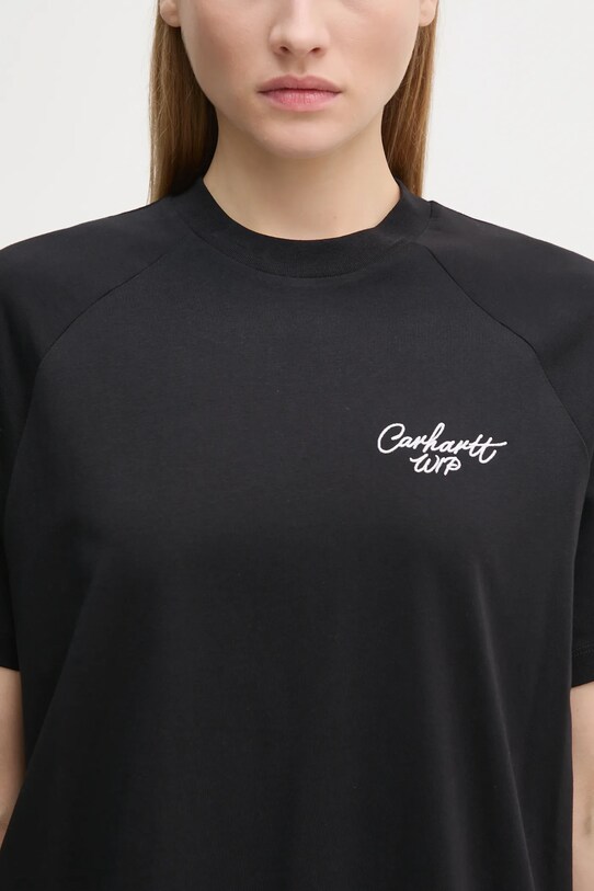 Бавовняна футболка Carhartt WIP S/S Signature чорний I034000.0D2XX