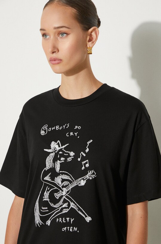 Хлопковая футболка Carhartt WIP S/S Pepe Sad Cowboy I034003.0D2XX чёрный
