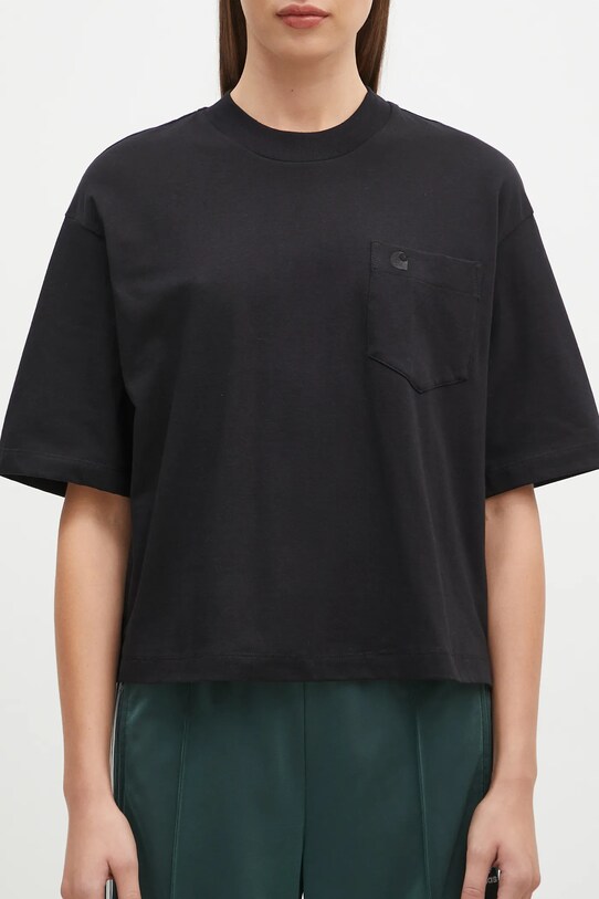 Pamučna majica Carhartt WIP S/S Colburn crna I034308.89XX
