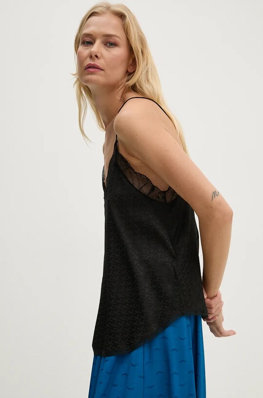 Hodvábny top ZADIG&VOLTAIRE čierna WWCR00001