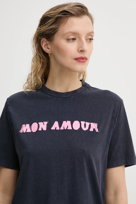 Βαμβακερό μπλουζάκι ZADIG&VOLTAIRE σκούρο μπλε JWTS01668