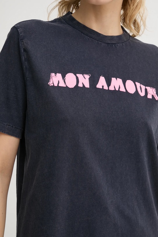 Βαμβακερό μπλουζάκι ZADIG&VOLTAIRE JWTS01668 σκούρο μπλε