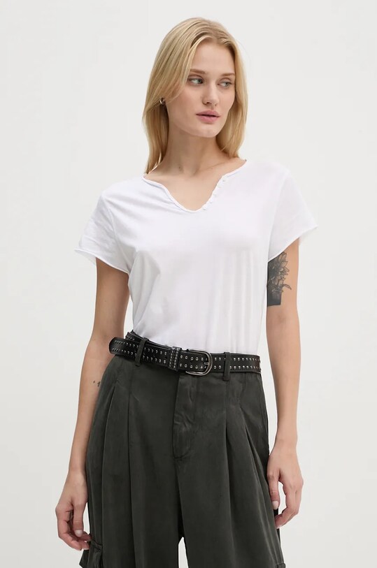 ZADIG&VOLTAIRE t-shirt in cotone semplice bianco JWTN00450
