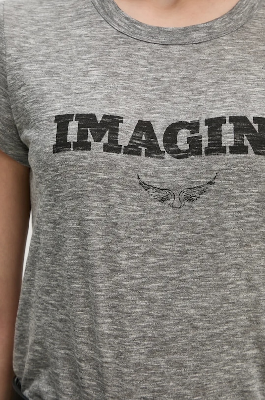 ZADIG&VOLTAIRE t-shirt JWTS01686 szary