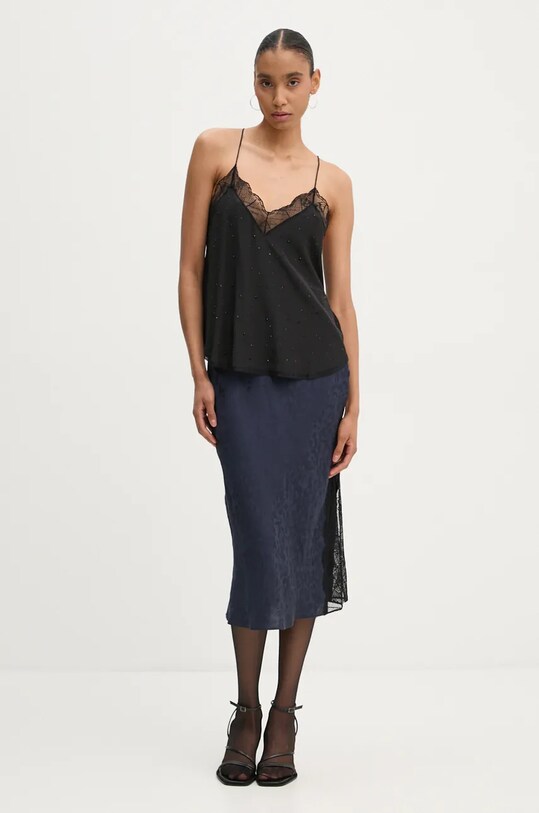 ZADIG&VOLTAIRE bluza de matase WWCR00247 negru AW24