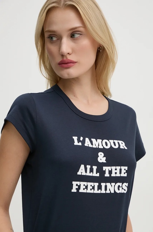 ZADIG&VOLTAIRE t-shirt bawełniany granatowy JWTS01683