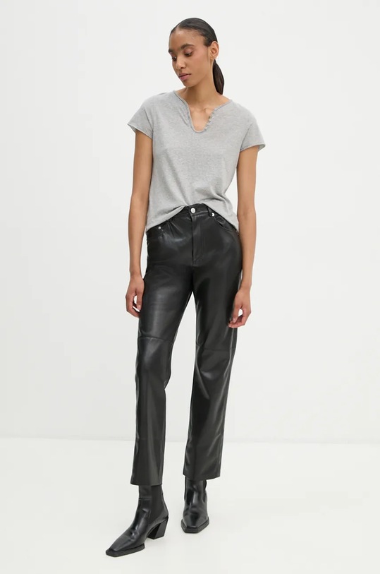 Bavlněné tričko ZADIG&VOLTAIRE JWTN00456 šedá AW24