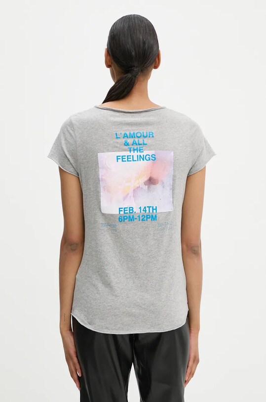 Oblečenie Bavlnené tričko ZADIG&VOLTAIRE JWTN00456 sivá