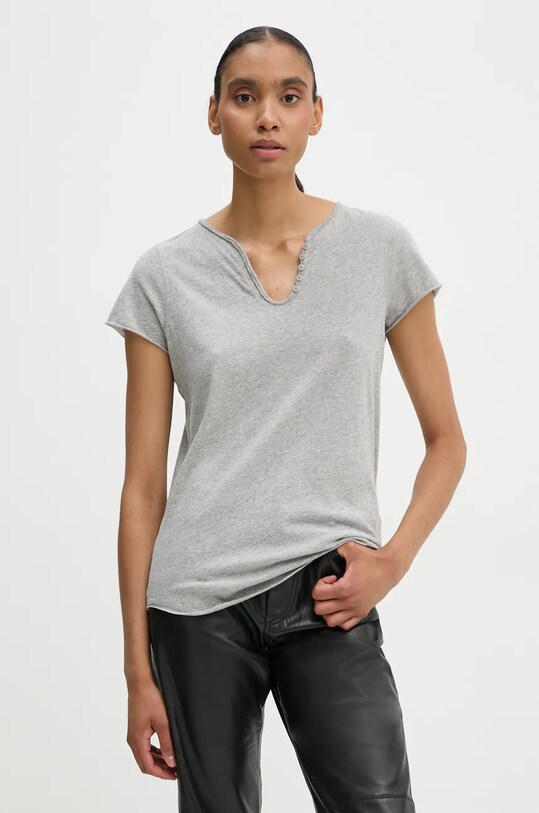 Bavlnené tričko ZADIG&VOLTAIRE sivá JWTN00456