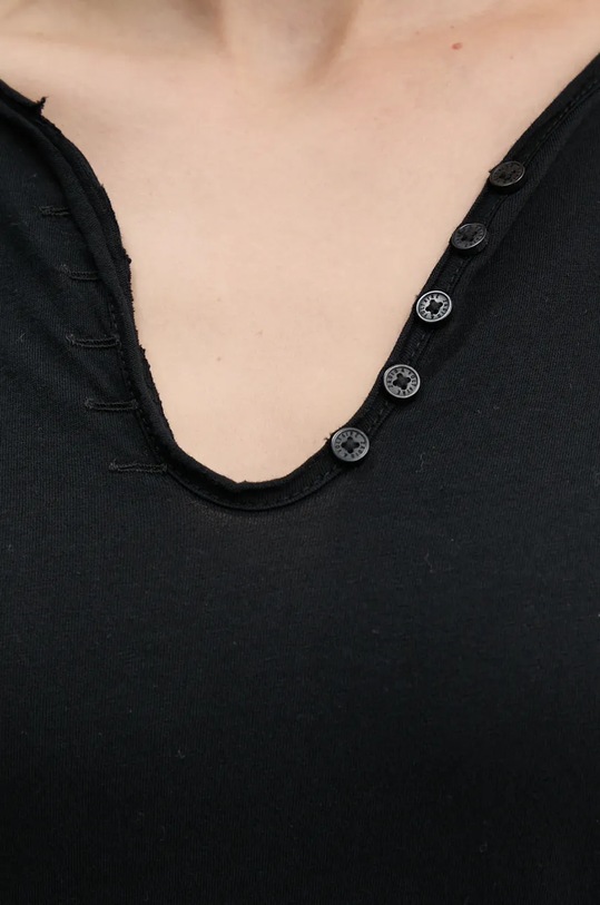 Βαμβακερό μπλουζάκι ZADIG&VOLTAIRE JWTN00446 μαύρο