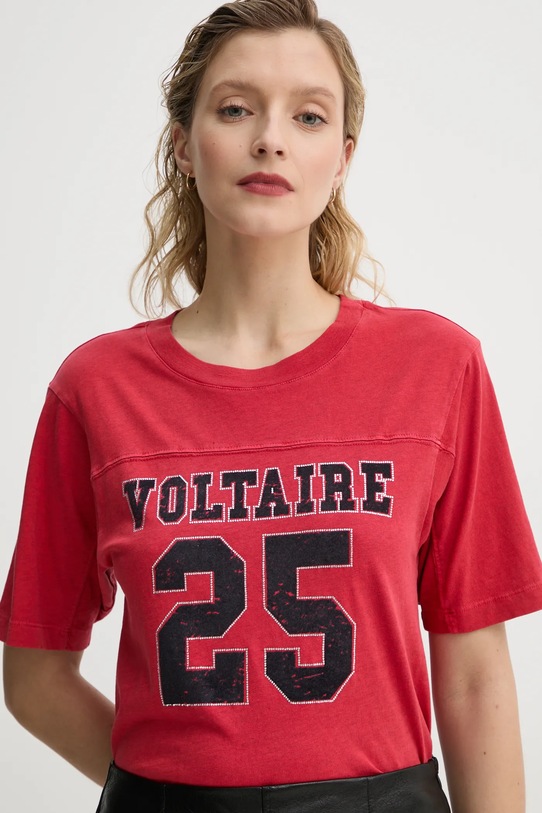 Bavlněné tričko ZADIG&VOLTAIRE červená JWTS01664
