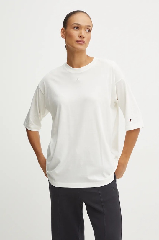 Odzież Champion t-shirt bawełniany 117537 beżowy