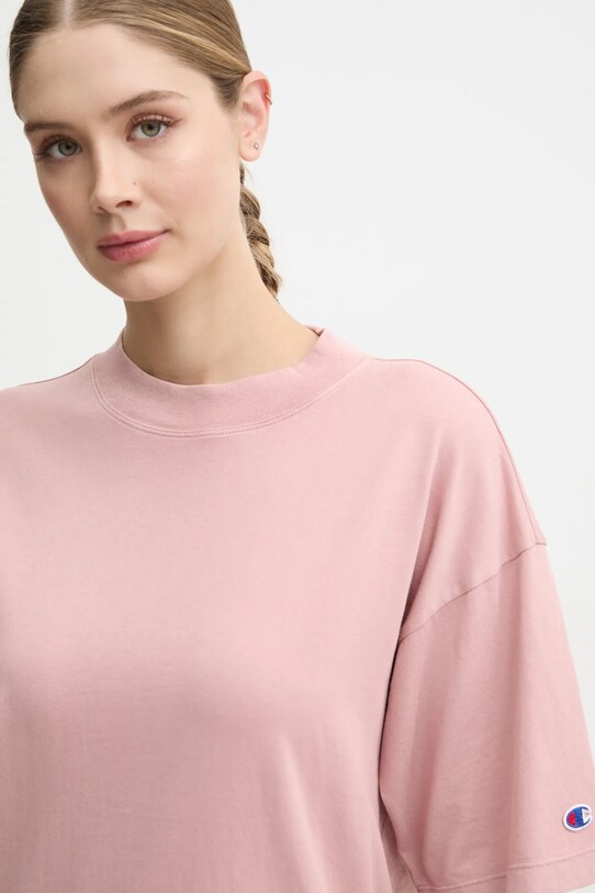 Хлопковая футболка Champion розовый 117449