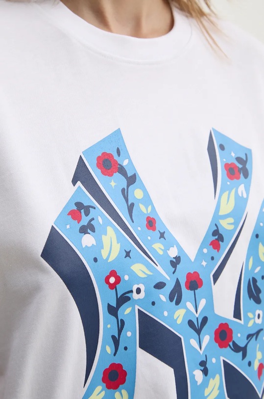 Бавовняна футболка 47 brand MLB New York Yankees BB017TMYIHQ628083WW білий