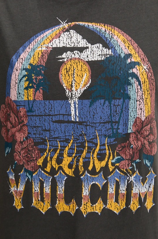 Bombažna kratka majica Volcom B3532400 siva