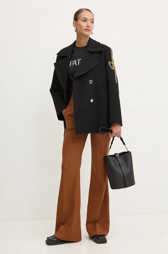 Βαμβακερό μπλουζάκι Patou JE0299999 μαύρο AW24