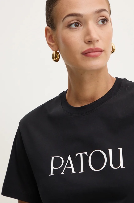 Βαμβακερό μπλουζάκι Patou μαύρο JE0299999