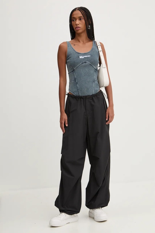 Боді Karl Lagerfeld Jeans 246J1705 блакитний AW24