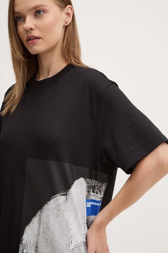 Karl Lagerfeld Jeans tricou din bumbac negru 246J1706